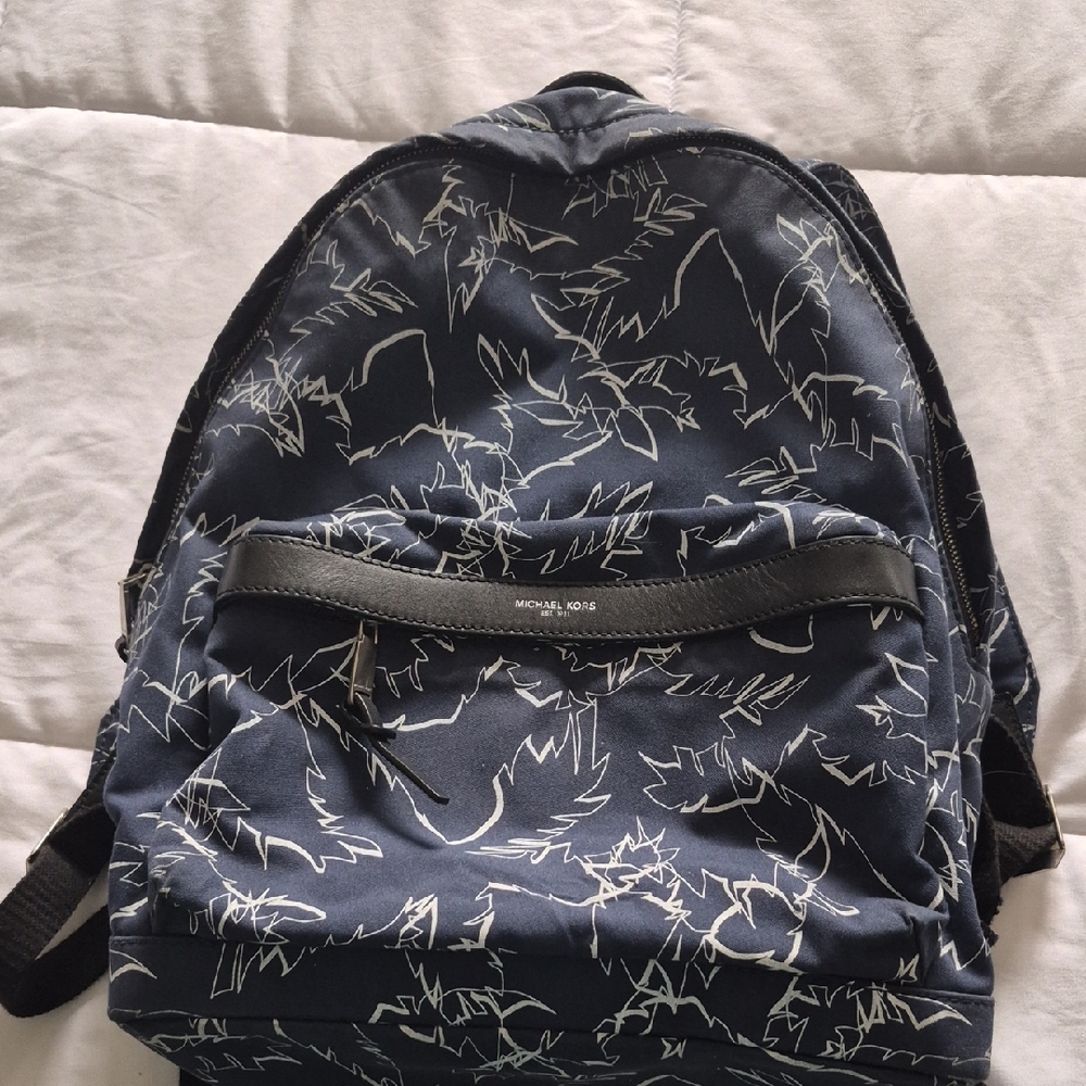 Michael Kors Navy and Black Backpack